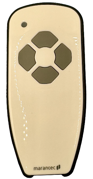 Residential garage door, Replacement Marantec 4-button remote, glossy white, 315MHz 1