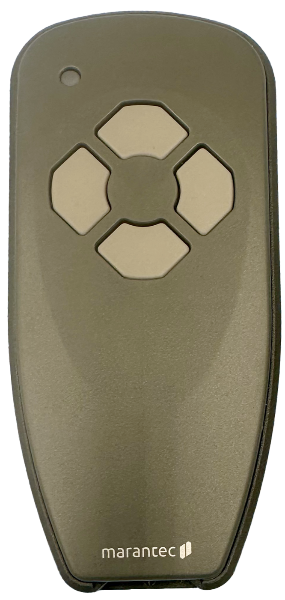 Replacement Marantec/Garaga 4-button transmitter remote, 315MHz, comes with visor clip 1