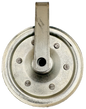 Extension Spring Pulley 4" Zinc Plated Steel Sheave Strap. Used on older style large flat doors - Side