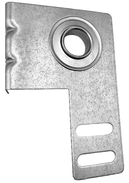 Residential garage door 2-5/8" 13gauge end bearing plate & bearing common on ends of garage door R. 1